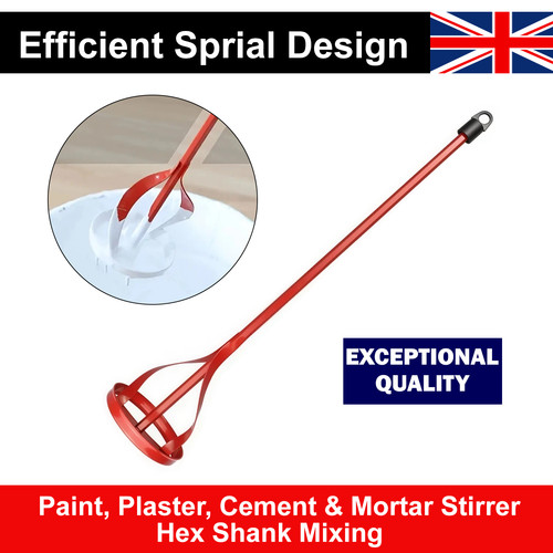 Red drill mixer paddle paint - red,